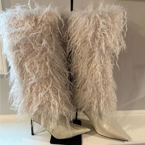 NEW Michael Kors Faux Shearling Knee-High Boots
